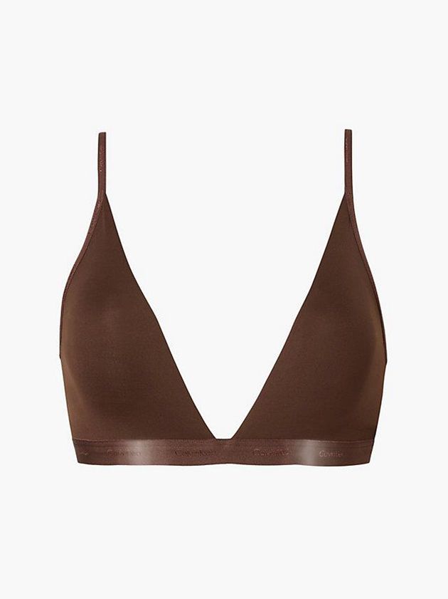 Calvin Klein USA Triangle - Form To Body Womens Bra Brown 4316902-ZA